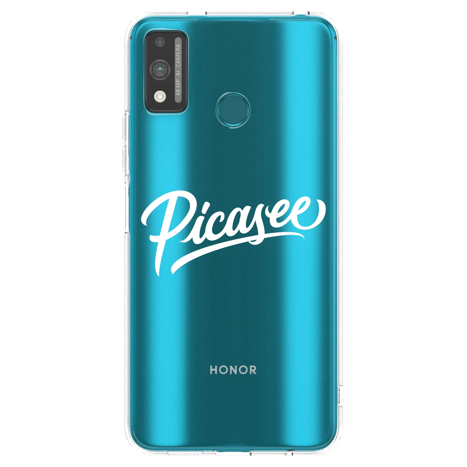 Picasee Honor 9X Lite Hülle - Transparentes Silikon - Picasee - old logo - white