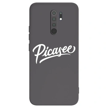 Picasee Xiaomi Redmi 9 Hülle - Schwarzes Silikon - Picasee - old logo - white