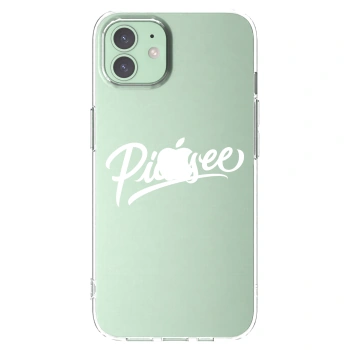 Picasee Apple iPhone 12 Hülle - Transparentes Silikon - Picasee - old logo - white