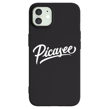 Picasee Apple iPhone 12 Pro Hülle - Schwarzes Silikon - Picasee - old logo - white