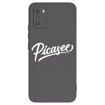 Picasee Xiaomi Poco M3 Hülle - Schwarzes Silikon - Picasee - old logo - white