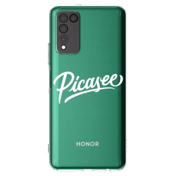 Picasee Honor 10X Lite Hülle - Transparentes Silikon - Picasee - old logo - white
