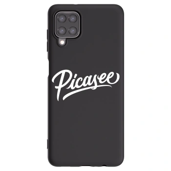 Picasee Samsung Galaxy A12 A125F Hülle - Schwarzes Silikon - Picasee - old logo - white