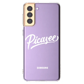 Picasee Samsung Galaxy S21+ 5G G996F Hülle - Transparentes Silikon - Picasee - old logo - white