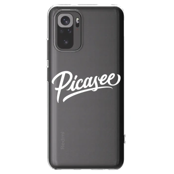 Picasee Xiaomi Redmi Note 10 Hülle - Transparentes Silikon - Picasee - old logo - white