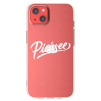 Picasee Apple iPhone 13 Hülle - Transparentes Silikon - Picasee - old logo - white