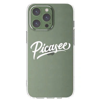 Picasee Apple iPhone 13 Pro Hülle - Transparentes Silikon - Picasee - old logo - white