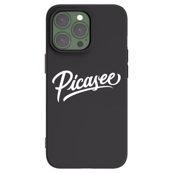 Picasee Apple iPhone 13 Pro Hülle - Schwarzes Silikon - Picasee - old logo - white
