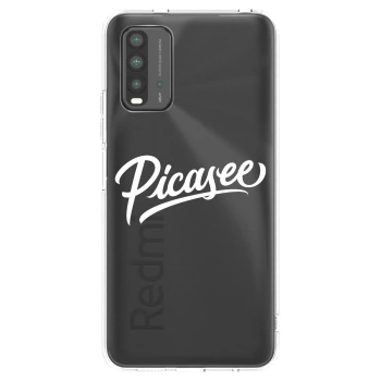 Picasee Xiaomi Redmi 9T Hülle - Transparentes Silikon - Picasee - old logo - white