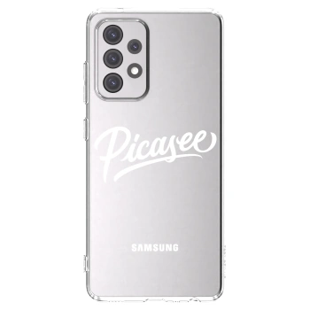 Picasee Samsung Galaxy A52s 5G A528B Hülle - Transparentes Silikon - Picasee - old logo - white