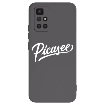 Picasee Xiaomi Redmi 10 Hülle - Schwarzes Silikon - Picasee - old logo - white