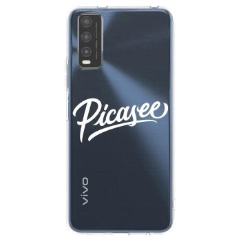 Picasee Vivo Y20s Hülle - Transparentes Silikon - Picasee - old logo - white