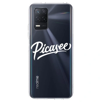 Picasee Realme 8 5G Hülle - Transparentes Silikon - Picasee - old logo - white