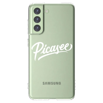 Picasee Samsung Galaxy S21 FE 5G Hülle - Transparentes Silikon - Picasee - old logo - white