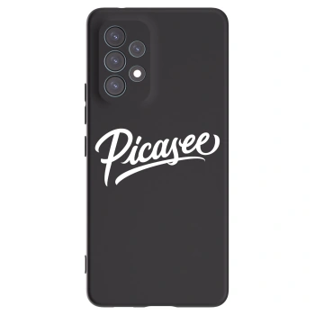 Picasee Samsung Galaxy A53 5G A536 Hülle - Schwarzes Silikon - Picasee - old logo - white