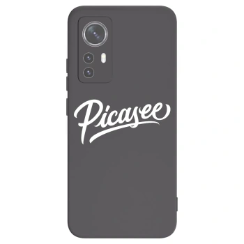 Picasee Xiaomi 12 Hülle - Schwarzes Silikon - Picasee - old logo - white