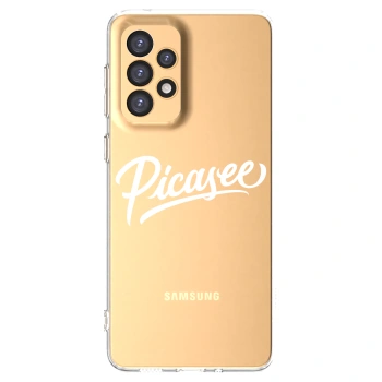 Picasee Samsung Galaxy A33 5G A336 Hülle - Transparentes Silikon - Picasee - old logo - white