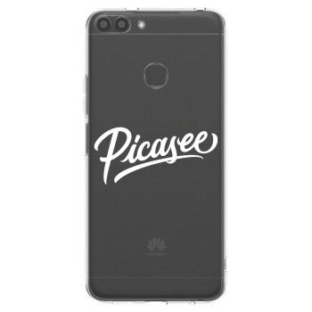 Picasee Huawei P Smart Hülle - Transparentes Silikon - Picasee - old logo - white