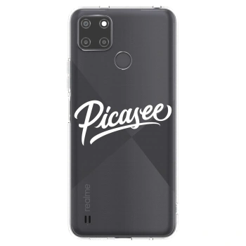 Picasee Realme C21Y Hülle - Transparentes Silikon - Picasee - old logo - white