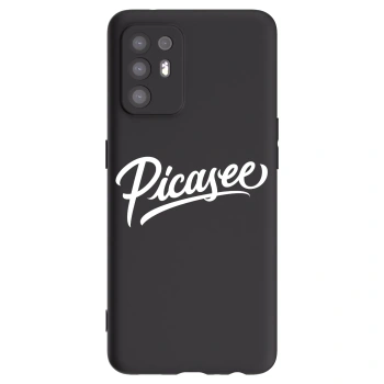 Picasee OPPO A94 5G Hülle - Schwarzes Silikon - Picasee - old logo - white