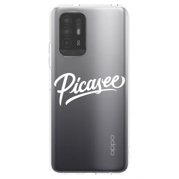 Picasee OPPO A94 5G Hülle - Transparentes Silikon - Picasee - old logo - white
