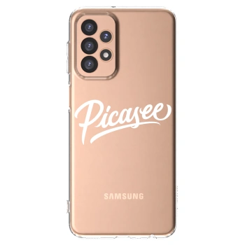 Picasee Samsung Galaxy A23 A236B 5G Hülle - Transparentes Silikon - Picasee - old logo - white