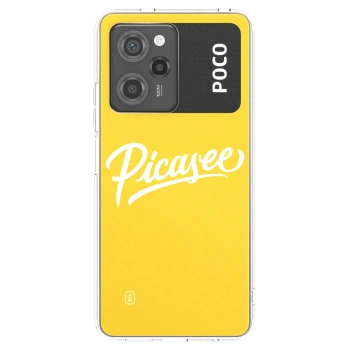 Picasee Xiaomi Poco X5 Pro Hülle - Schwarzes Silikon - Picasee - old logo - white