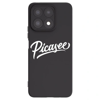 Picasee Honor X8a Hülle - Schwarzes Silikon - Picasee - old logo - white