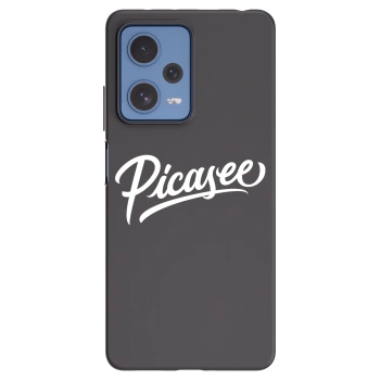 Picasee Xiaomi Redmi Note 12 Pro 5G Hülle - Schwarzes Silikon - Picasee - old logo - white