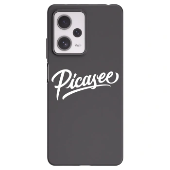 Picasee Xiaomi Redmi Note 12 Pro+ 5G Hülle - Schwarzes Silikon - Picasee - old logo - white