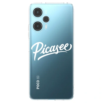 Picasee Xiaomi Poco F5 Hülle - Transparentes Silikon - Picasee - old logo - white