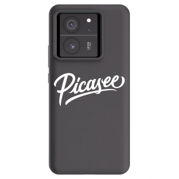 Picasee Xiaomi 13T Hülle - Schwarzes Silikon - Picasee - old logo - white