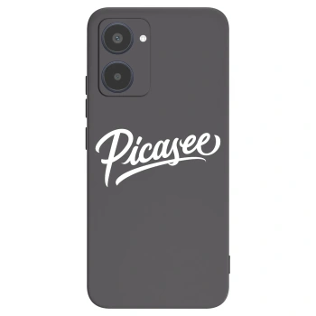 Picasee Realme 10 4G Hülle - Schwarzes Silikon - Picasee - old logo - white