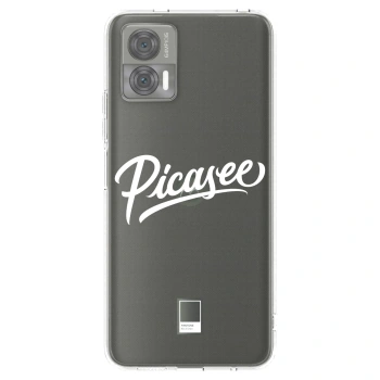 Picasee Motorola Edge 30 Neo Hülle - Transparentes Silikon - Picasee - old logo - white