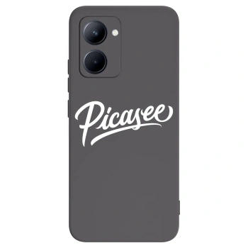 Picasee Realme C33 (2023) Hülle - Schwarzes Silikon - Picasee - old logo - white
