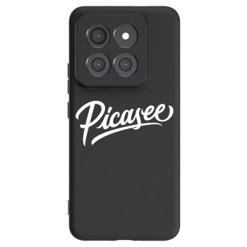 Picasee Xiaomi 14 Pro Hülle - Schwarzes Silikon - Picasee - old logo - white