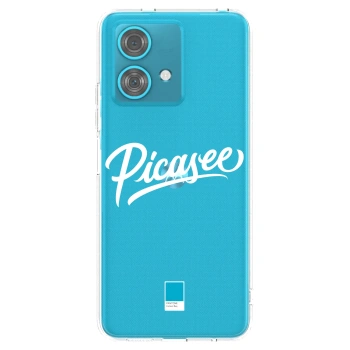 Picasee Motorola Edge 40 Neo Hülle - Transparentes Silikon - Picasee - old logo - white
