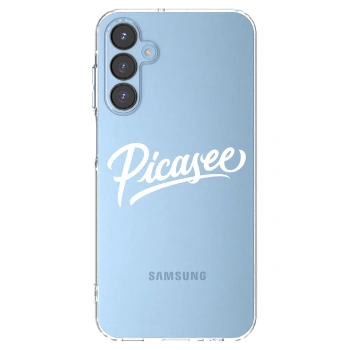 Picasee Samsung Galaxy A15 A156B 5G Hülle - Transparentes Silikon - Picasee - old logo - white