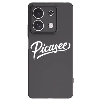 Picasee Xiaomi Redmi Note 13 4G Hülle - Schwarzes Silikon - Picasee - old logo - white