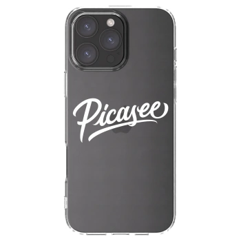 Picasee Apple iPhone 16 Pro Max Hülle - Transparentes Silikon - Picasee - old logo - white