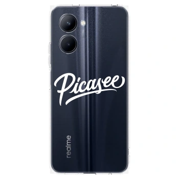 Picasee Realme C33 (2023) Hülle - Transparentes Silikon - Picasee - old logo - white