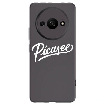 Picasee Xiaomi Redmi A3 Hülle - Schwarzes Silikon - Picasee - old logo - white
