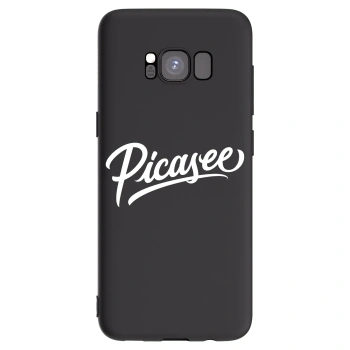 Picasee Samsung Galaxy S8 G950F Hülle - Schwarzes Silikon - Picasee - old logo - white