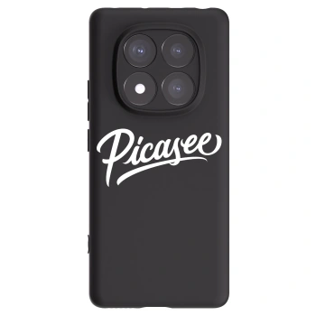 Picasee Xiaomi Redmi Note 14 Pro+ 5G Hülle - Schwarzes Silikon - Picasee - old logo - white