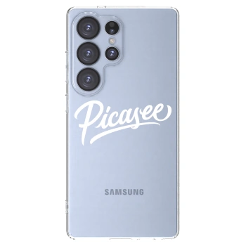 Picasee Samsung Galaxy S25 Ultra 5G Hülle - Transparentes Silikon - Picasee - old logo - white