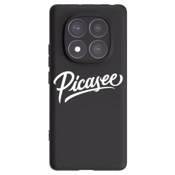 Picasee Xiaomi Redmi Note 14 Pro 4G Hülle - Schwarzes Silikon - Picasee - old logo - white
