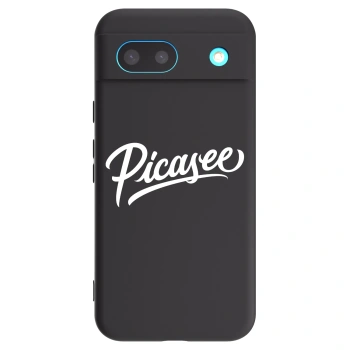 Picasee Google Pixel 8a Hülle - Schwarzes Silikon - Picasee - old logo - white