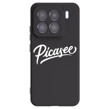 Picasee Xiaomi 15 Hülle - Schwarzes Silikon - Picasee - old logo - white