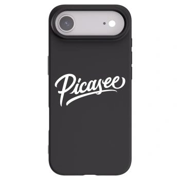 Picasee Apple iPhone Air Hülle - Schwarzes Silikon - Picasee - old logo - white