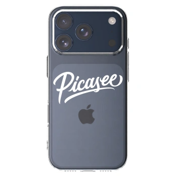 Picasee Apple iPhone 17 Pro Hülle - Transparentes Silikon - Picasee - old logo - white